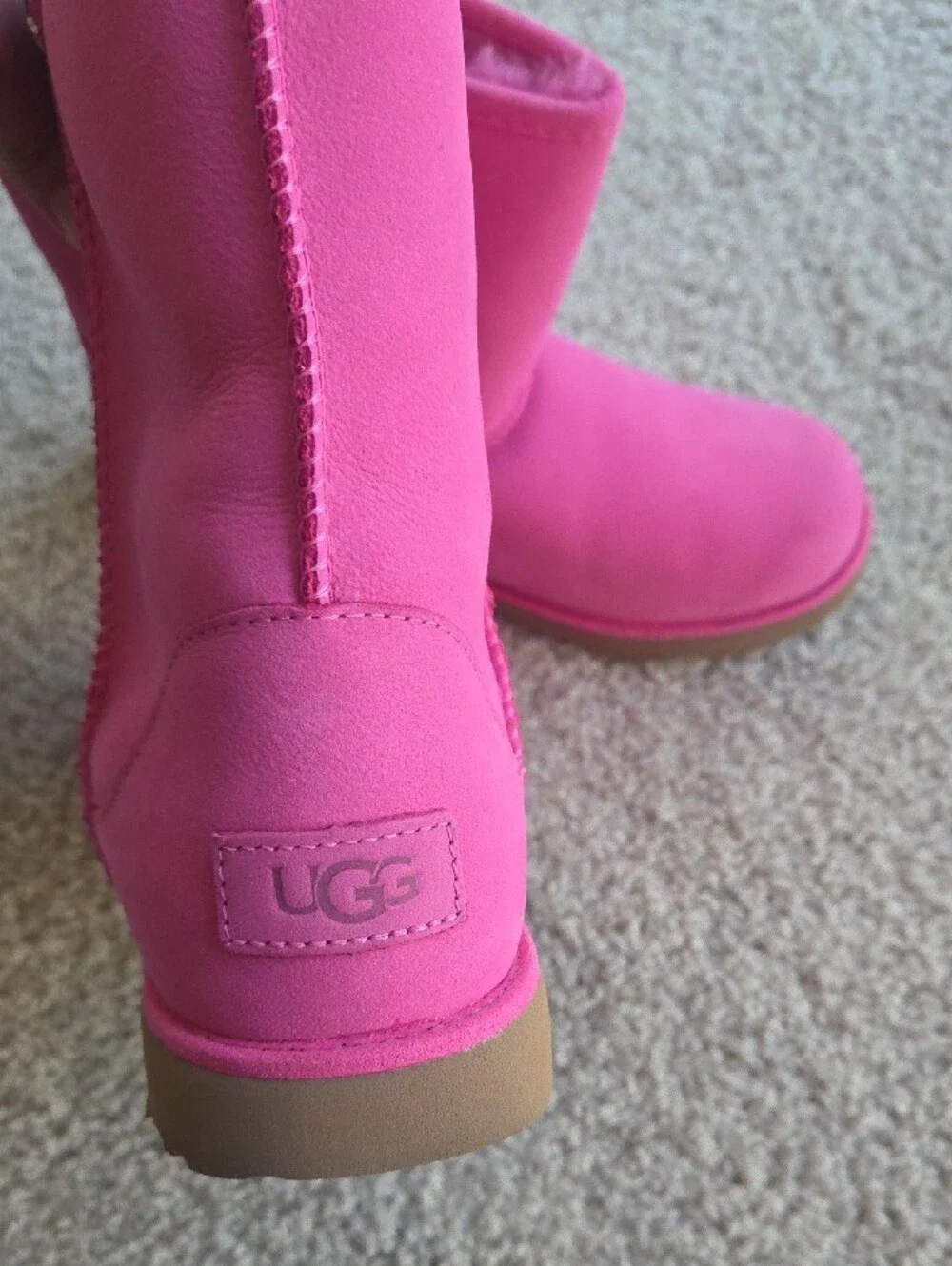 UGG Hot Pink Short Shearling Boots